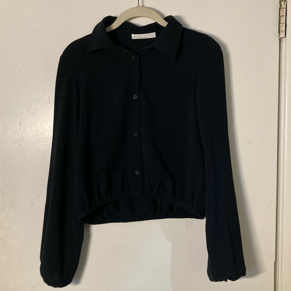 Cute collared cinched top from oak and fort